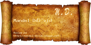 Mandel Dávid névjegykártya